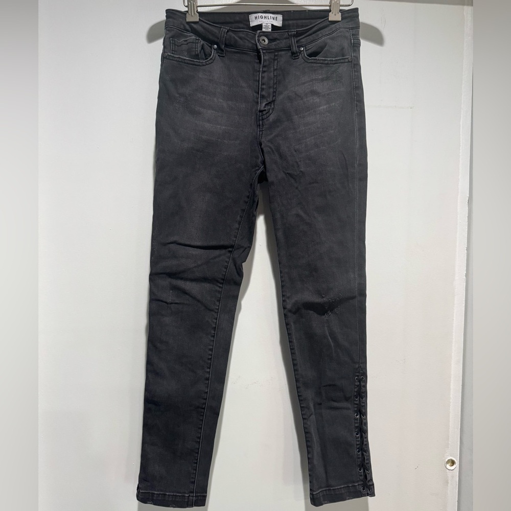 High line collective laced ankle skinny jeans stretch size 28